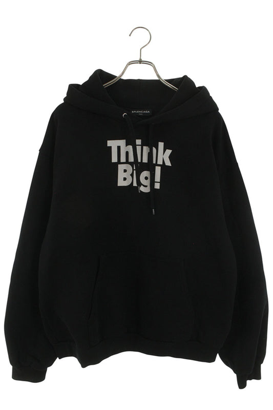 Balenciaga 18SS Think Big Print Pullover Hoodie Black Size XL