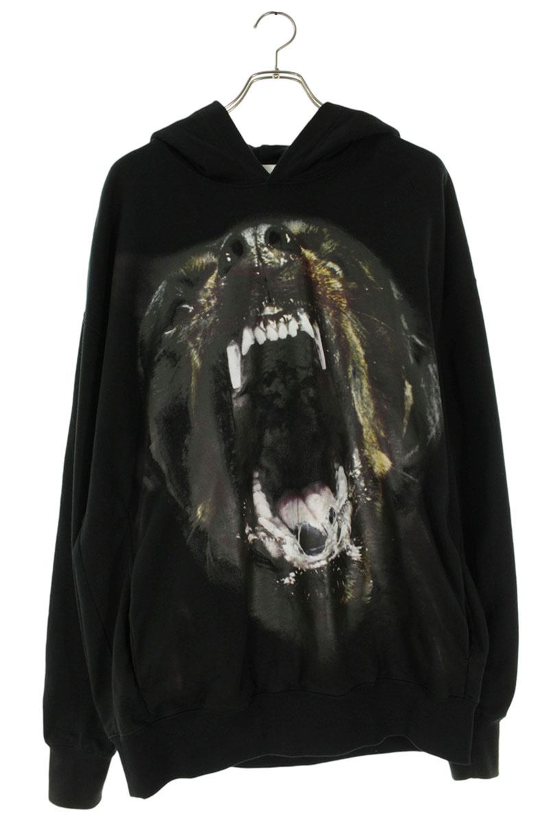 1989 Print Design Cotton Pullover Hoodie Black Size XL