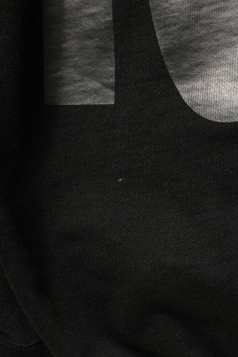 1989 Print Design Cotton Pullover Hoodie Black Size XL