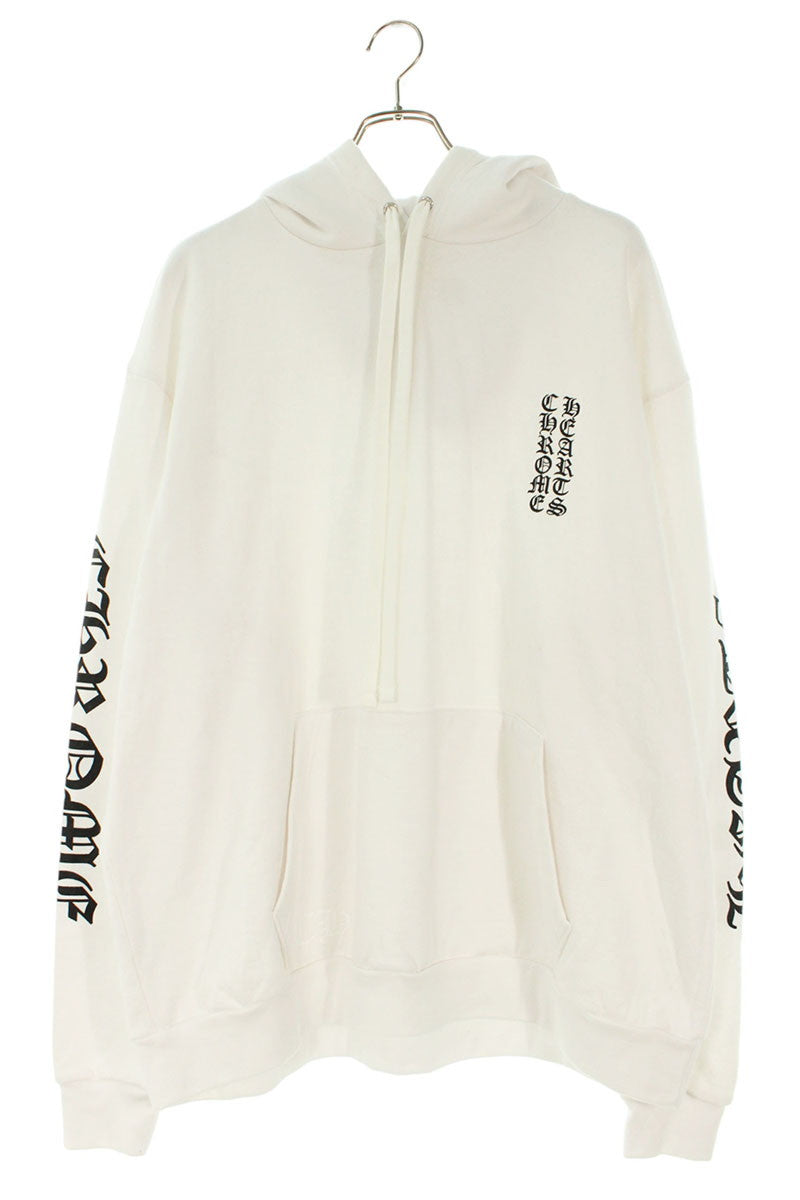 Chrome Hearts SWTSHRT HD PLVR Pullover Logo Print Hoodie White x Silver Size XL