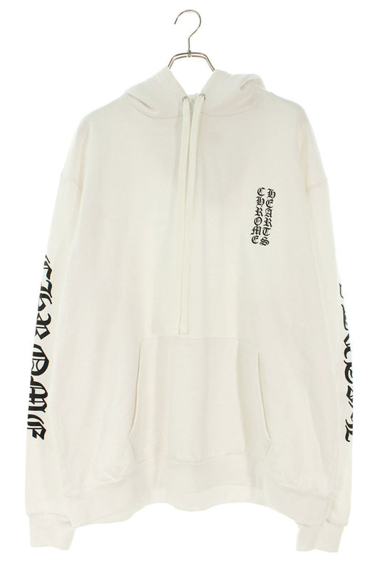 Chrome Hearts SWTSHRT HD PLVR Pullover Logo Print Hoodie White x Silver Size XL