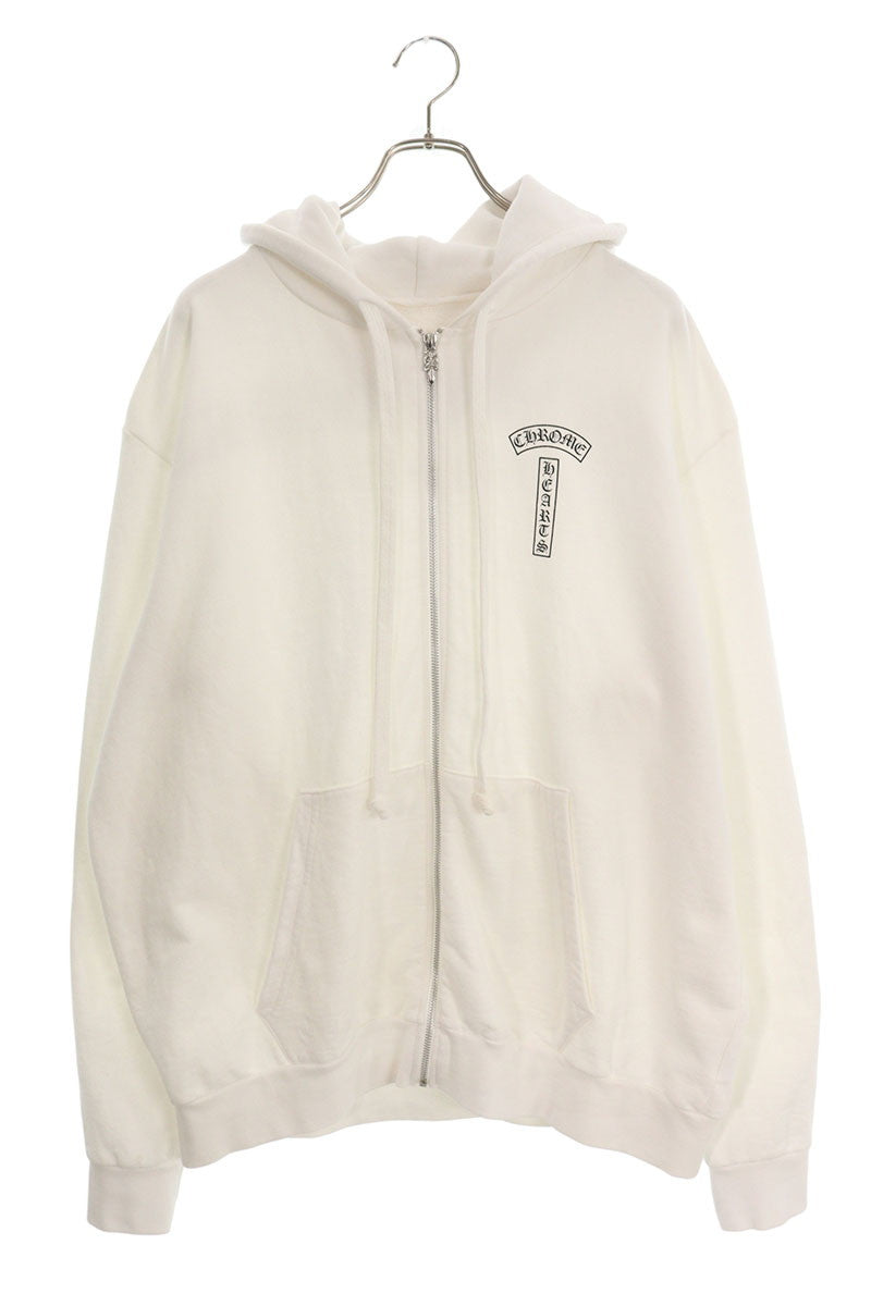 Chrome Hearts SWTSHRT HD ZIP Dagger Hoodie White Size XL