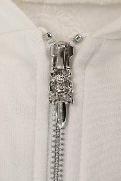 Chrome Hearts SWTSHRT HD ZIP Dagger Hoodie White Size XL