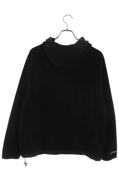 Chrome Hearts Crossball Button Fleece Hoodie Black Size M