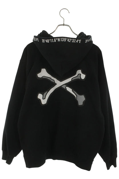 WTAPS 22AW Crossbone Print Hoodie Black Size M
