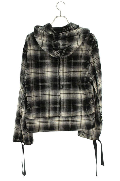 SONG FOR THE MUTE Check Zip-Up Hoodie B/W Size 36