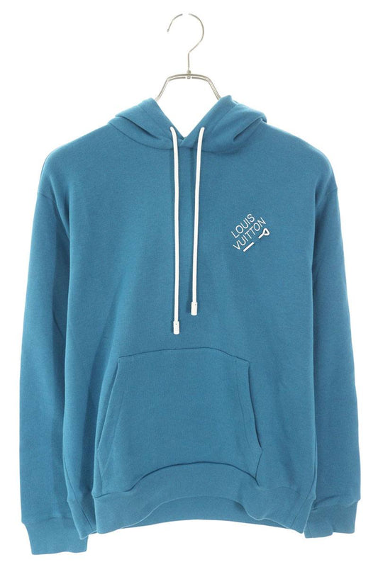 Louis Vuitton 22AW Logo Pullover Hoodie Blue Size S