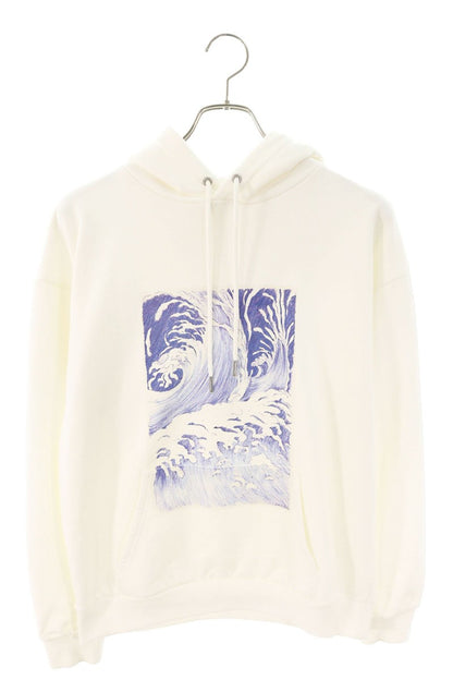 CELINE Isetan Limited Print Cotton Hoodie Wht/Blue Size M