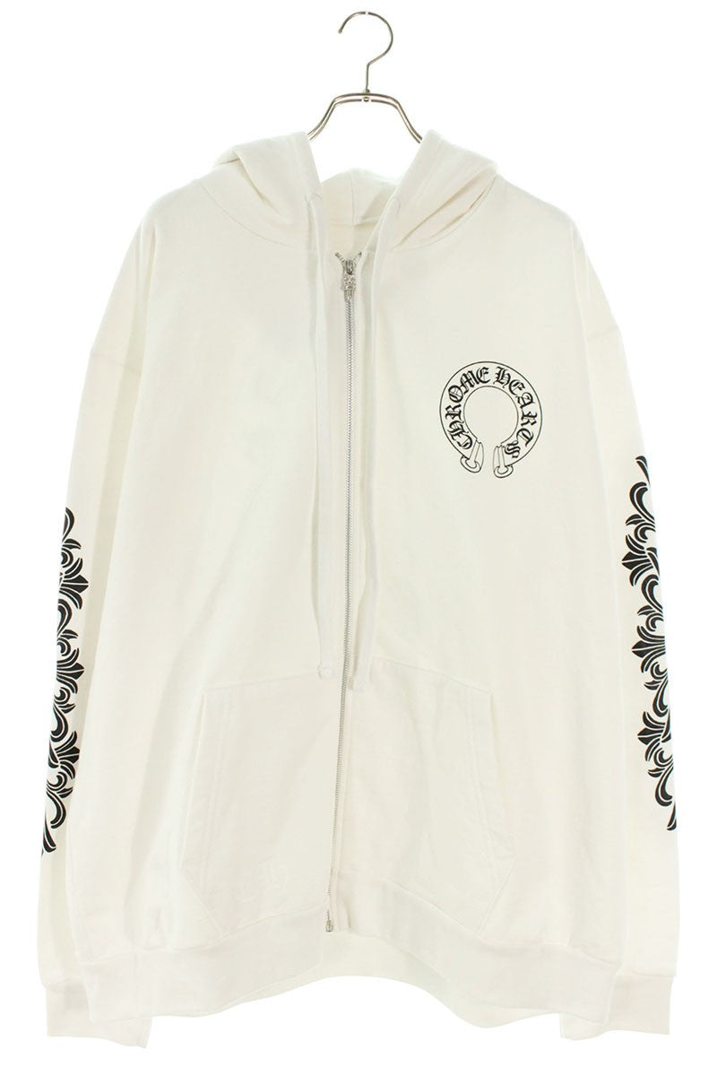 Chrome Hearts SWTSHRT HD ZIP Back Horseshoe Floral Size XXL