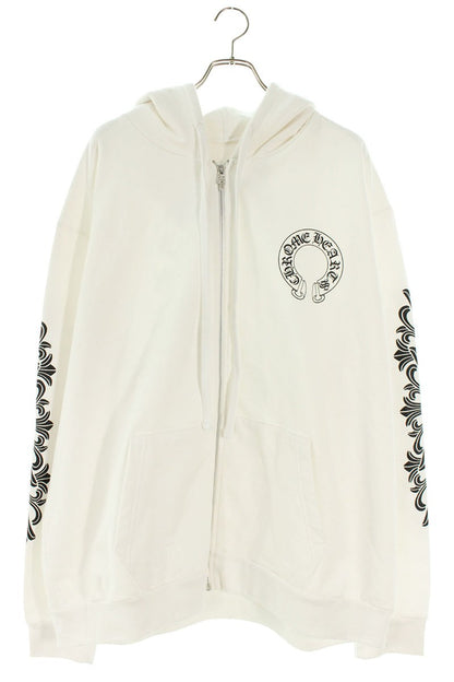 Chrome Hearts SWTSHRT HD ZIP Back Horseshoe Floral Size XXL