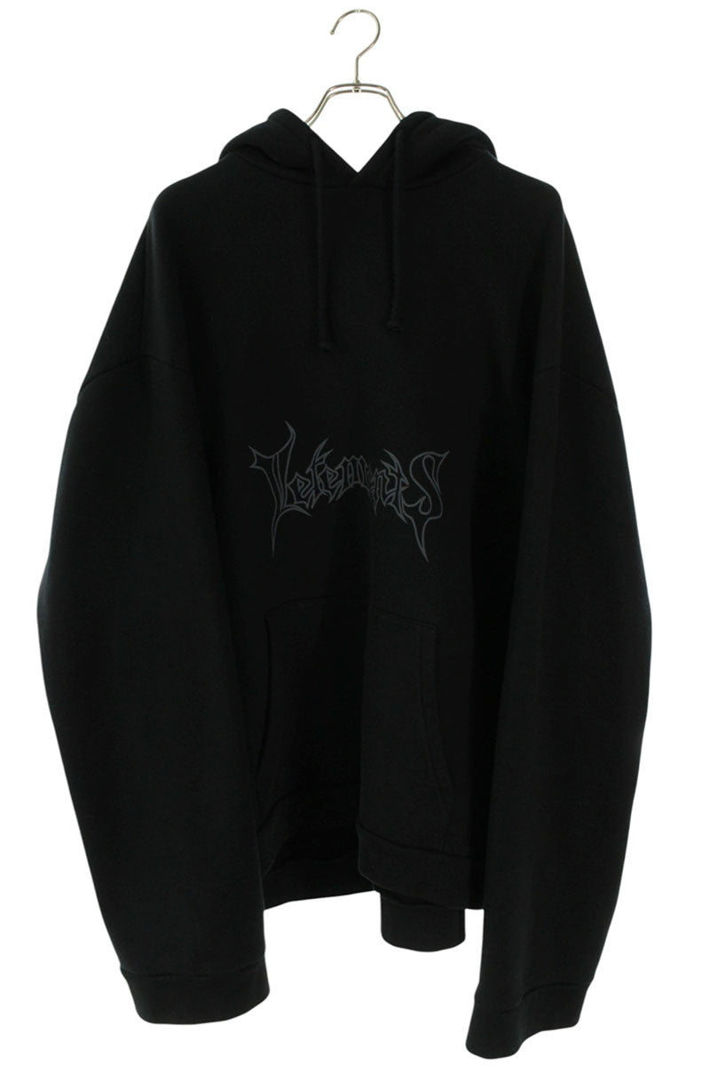 VETEMENTS 15AW Metal Logo Hoodie Black Size XS