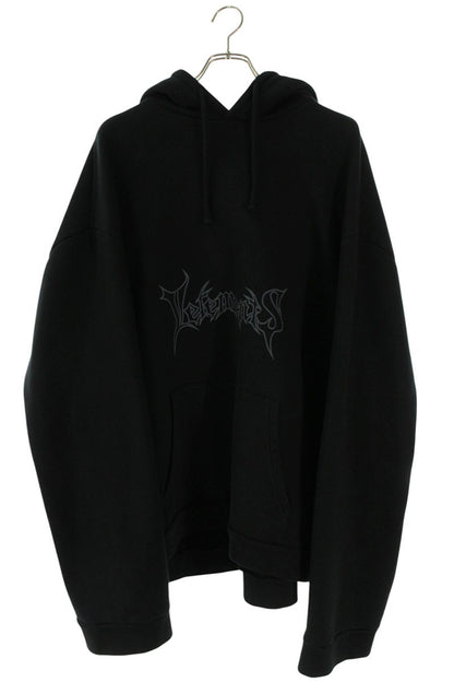 VETEMENTS 15AW Metal Logo Hoodie Black Size XS