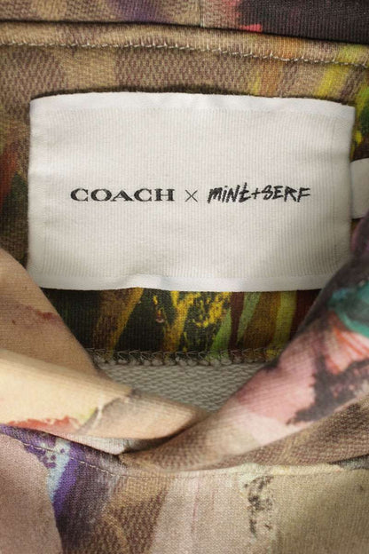 COACH Cotton Graphic Hoodie Brown Size XXS