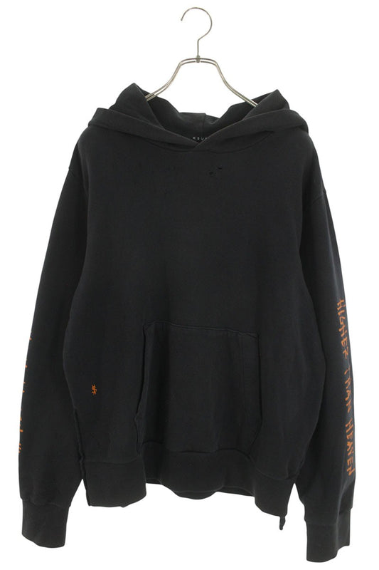 KSUBI x Travis Scott Distressed Pullover Hoodie Black Size L