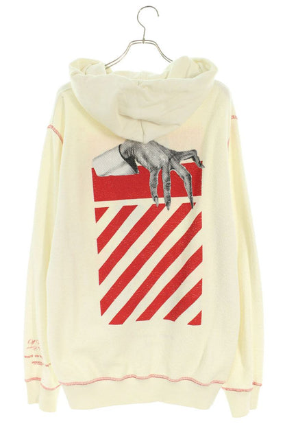 Undercover x Off White Print Zip Up Hoodie White Size L