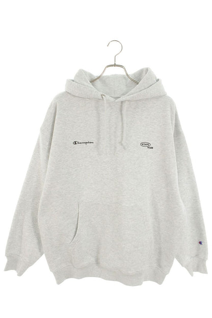 WTAPS x Champion Double Name Logo Hoodie Gray Size L