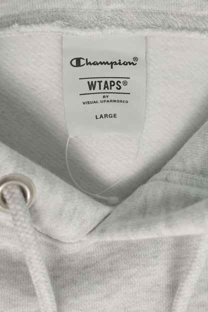 WTAPS x Champion Double Name Logo Hoodie Gray Size L