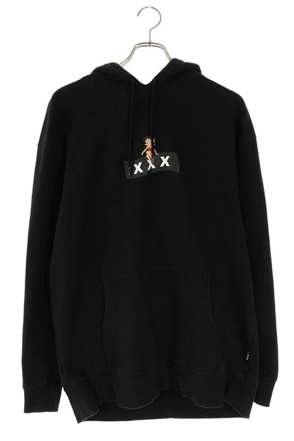 GOD SELECTION XXX Print Hoodie Black Size XL