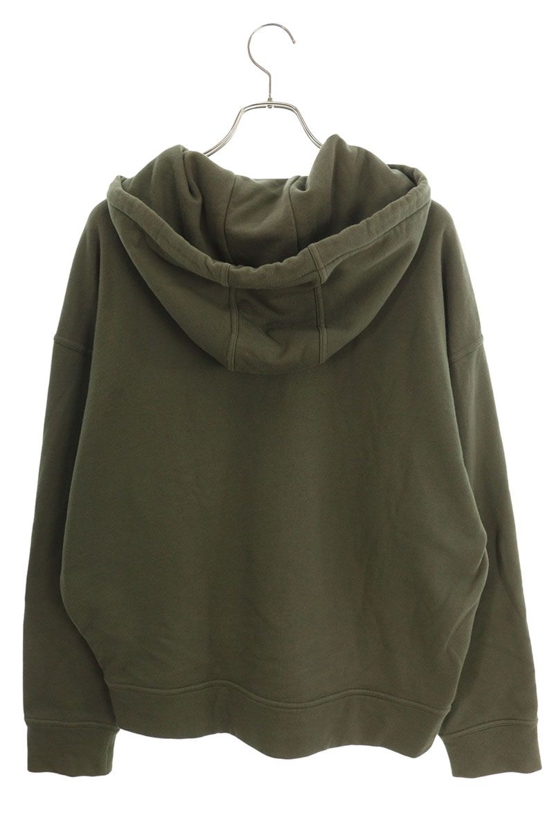 Jil Sander Logo Embroidered Hoodie Green Size M