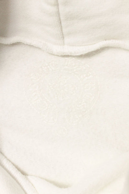 Chrome Hearts Arm Logo Print Pullover Hoodie White Size XL