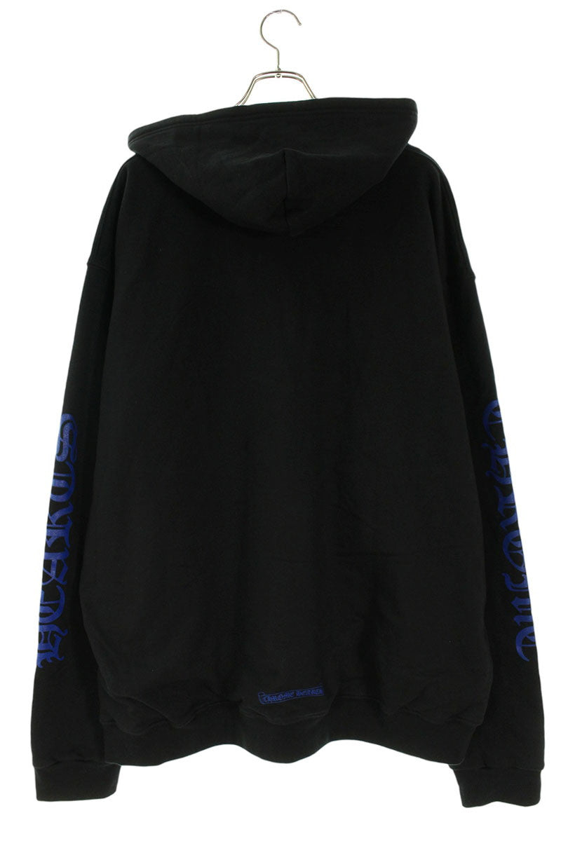 Chrome Hearts Sleeve Logo Dagger Zip Hoodie Blk/Blu Size XXL