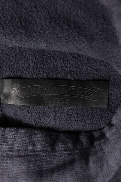 Chrome Hearts Label Cross Patch Hoodie Navy/Silver Size S