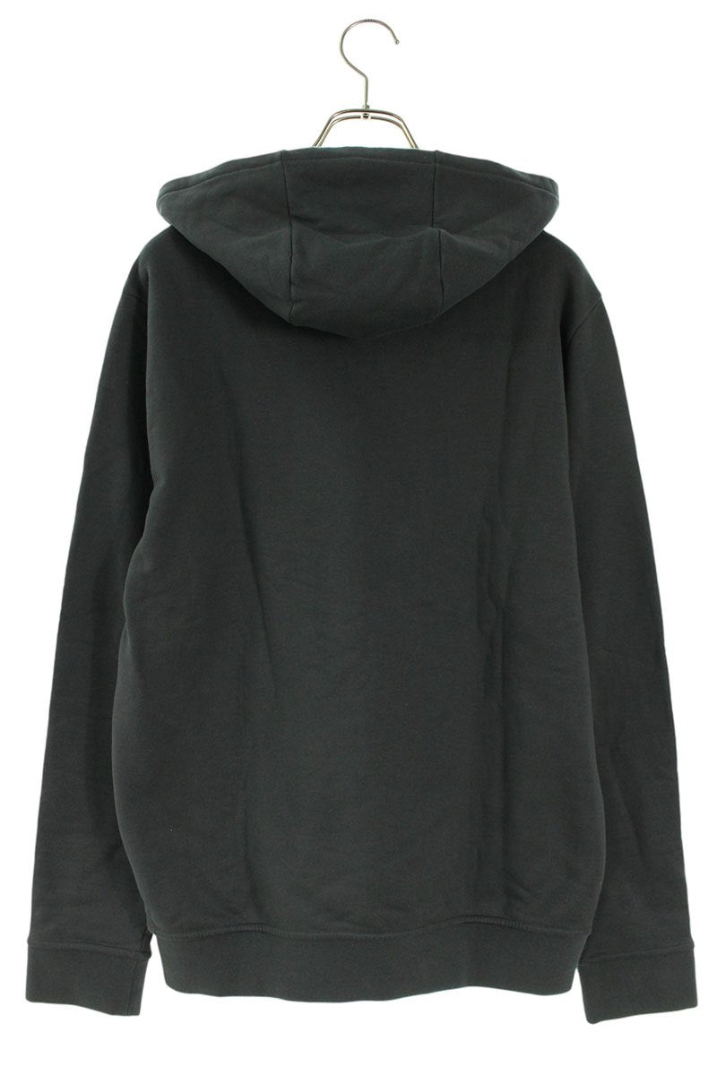 HERMES Clou de Selle Patch Half-Zip Hoodie Grey Size L