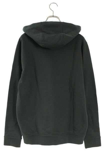 HERMES Clou de Selle Patch Half-Zip Hoodie Grey Size L