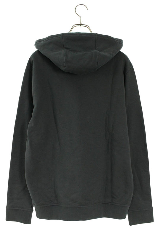 HERMES Clou de Selle Patch Half-Zip Hoodie Grey Size L