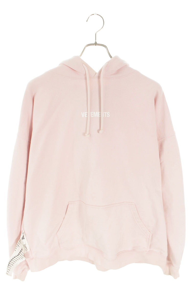 Vetements Logo Hoodie Pink Size M