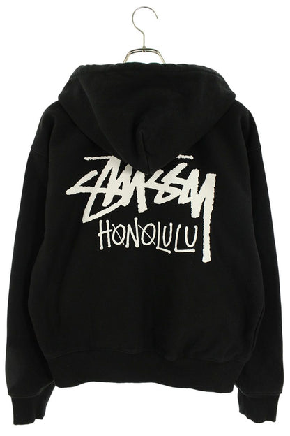 STUSSY Honolulu Exclusive Zip Hoodie Black Cotton Size M