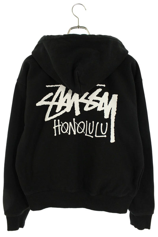 STUSSY Honolulu Exclusive Zip Hoodie Black Cotton Size M