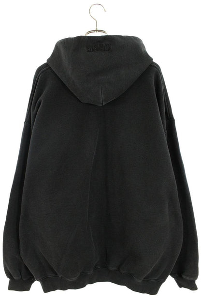 Vetements Logo Print Pullover Hoodie Black Size S