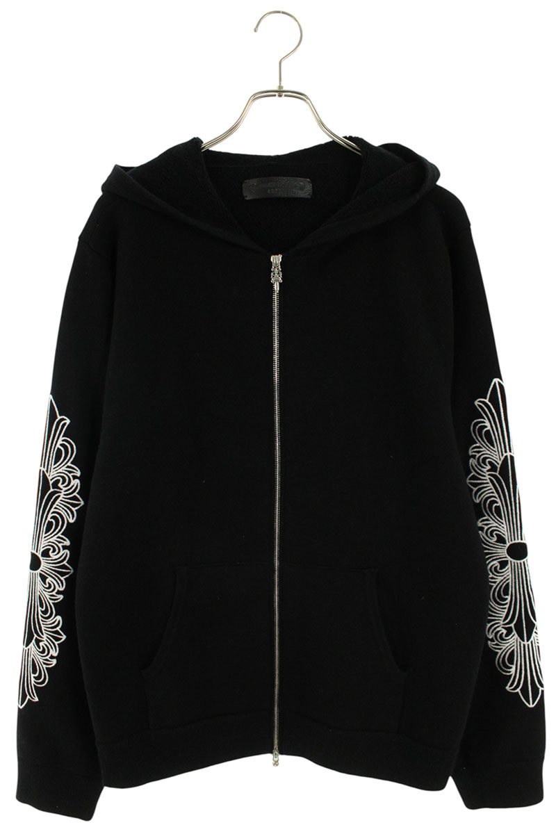 Chrome Hearts U LIFE SENTENCE Floral Zip Hoodie Size L