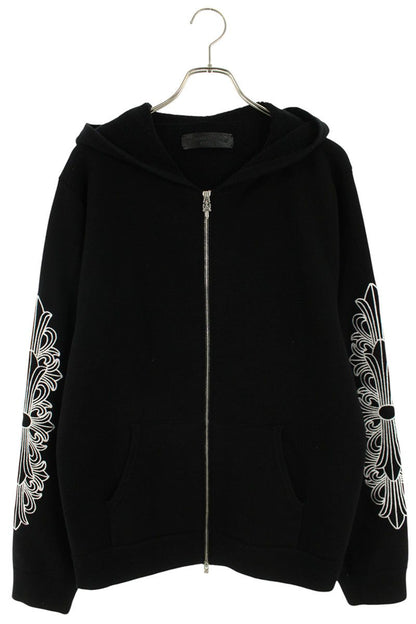 Chrome Hearts U LIFE SENTENCE Floral Zip Hoodie Size L