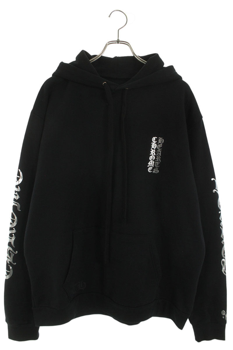 Chrome Hearts 1988 Arm Logo Print Hoodie Blk/Slv Size L