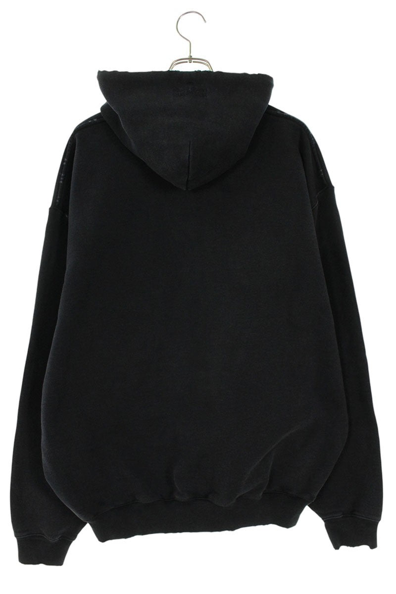 VETEMENTS 26SS X Print Hoodie Black Size XS