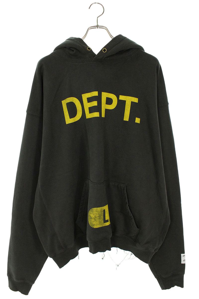 GALLERY DEPT Front Logo Hoodie Black Size L
