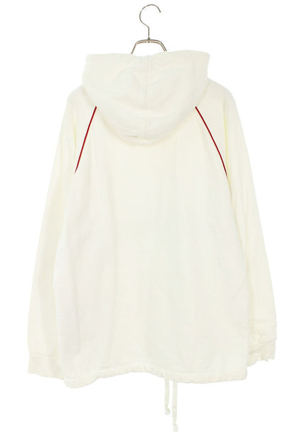 GUCCI Half-Zip Cotton Hoodie White Size L
