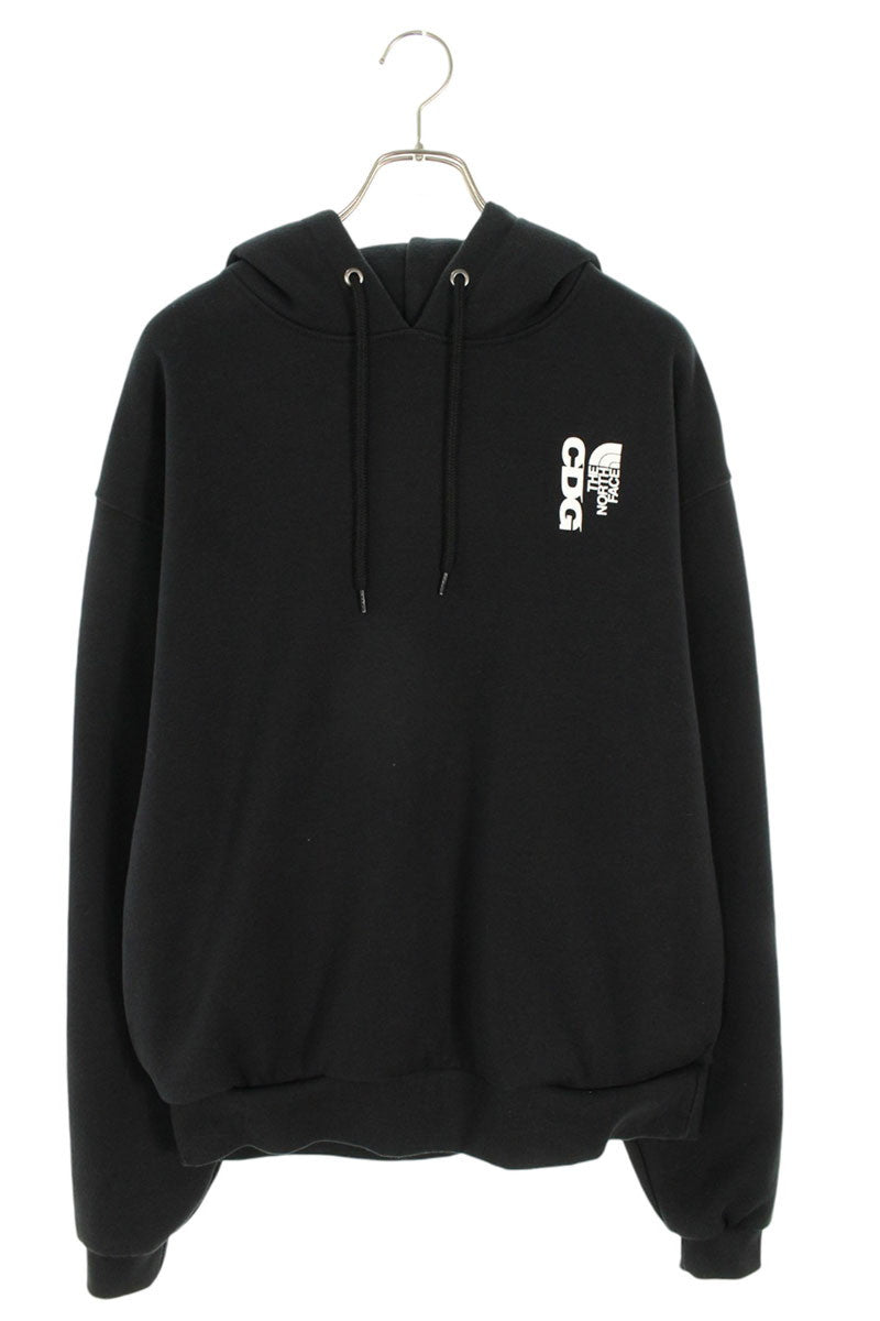 CDG x The North Face Logo Print Pullover Hoodie Black Size M