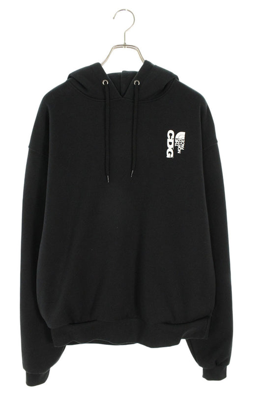 CDG x The North Face Logo Print Pullover Hoodie Black Size M