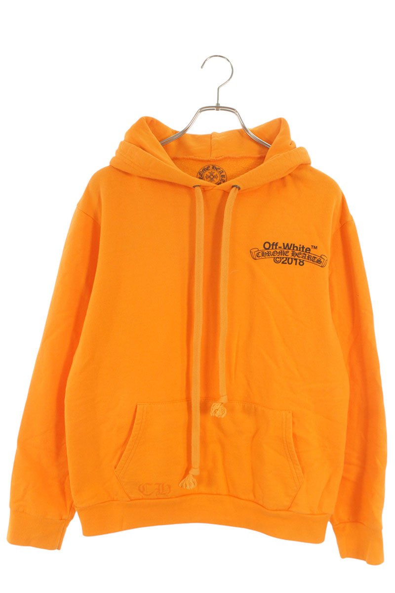 Chrome Hearts x Off-White Logo Back Print Hoodie Size L