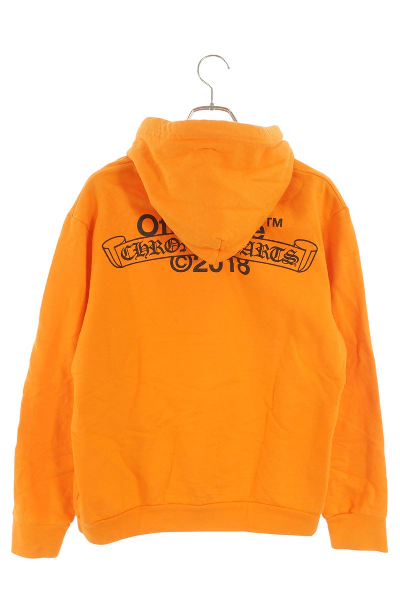Chrome Hearts x Off-White Logo Back Print Hoodie Size L