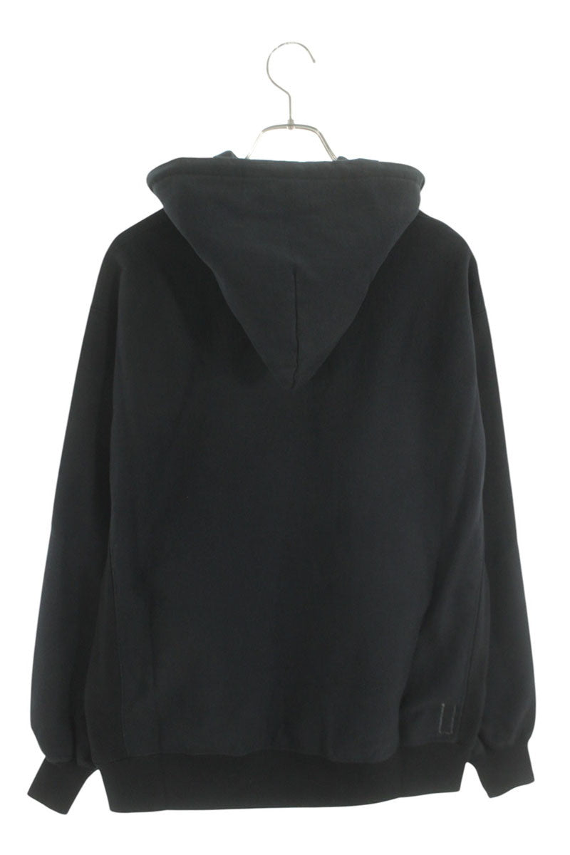 SEQUEL 25SS Logo Embroidery Hoodie Black Cotton Blend Size M