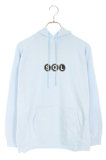 SEQUEL 24AW Logo Print Pullover Hoodie Light Blue Size M