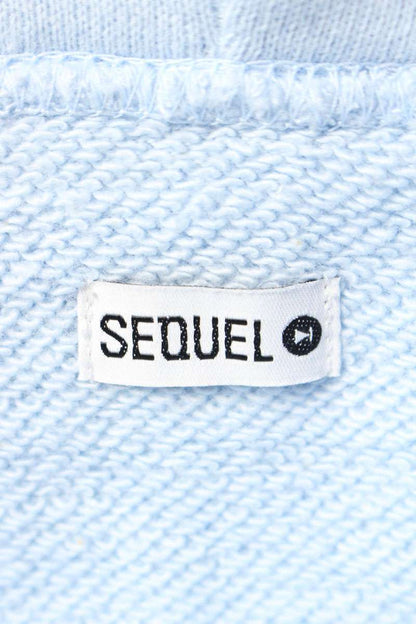 SEQUEL 24AW Logo Print Pullover Hoodie Light Blue Size XL