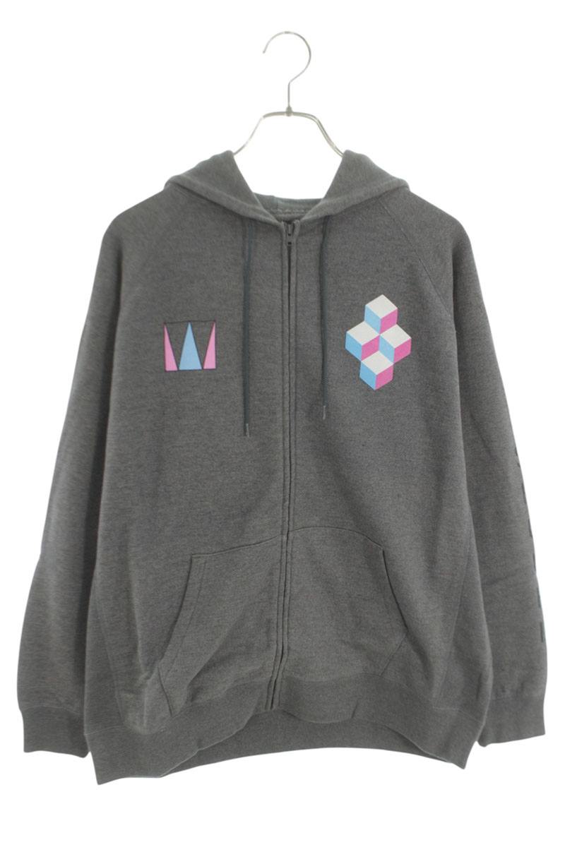 SEQUEL 24SS WEEKEND Zip Hoodie Gray Cotton Blend Size M