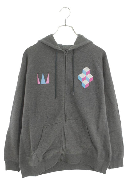 SEQUEL 24SS WEEKEND Zip Hoodie Gray Cotton Blend Size M