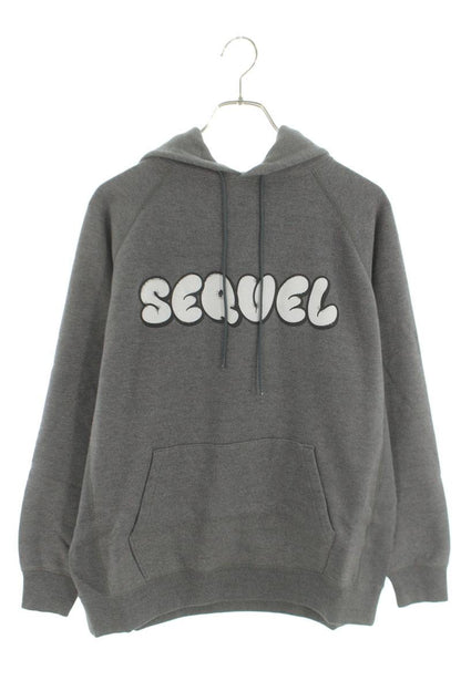 SEQUEL 25SS Logo Print Hoodie Gray Size L