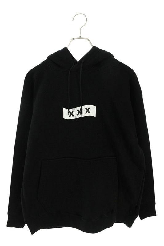 GOD SELECTION XXX Logo Print Hoodie Black Size M